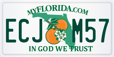 FL license plate ECJM57