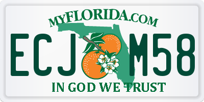 FL license plate ECJM58