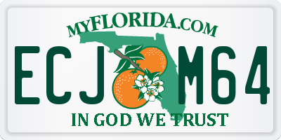 FL license plate ECJM64