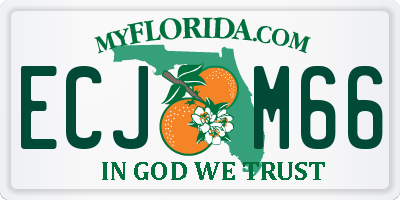 FL license plate ECJM66