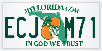 FL license plate ECJM71