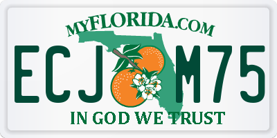 FL license plate ECJM75
