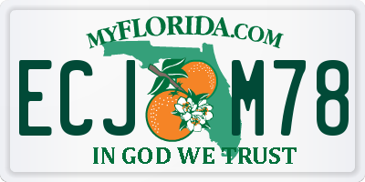 FL license plate ECJM78