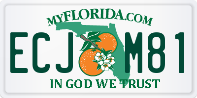 FL license plate ECJM81