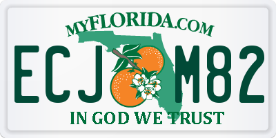 FL license plate ECJM82