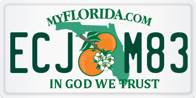 FL license plate ECJM83
