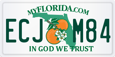 FL license plate ECJM84