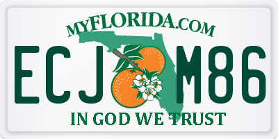 FL license plate ECJM86