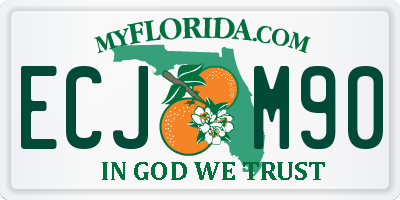FL license plate ECJM90
