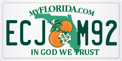 FL license plate ECJM92