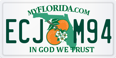FL license plate ECJM94