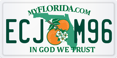 FL license plate ECJM96