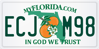 FL license plate ECJM98