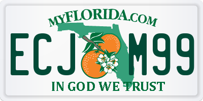 FL license plate ECJM99
