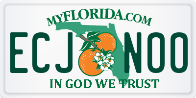 FL license plate ECJN00
