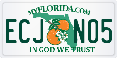 FL license plate ECJN05