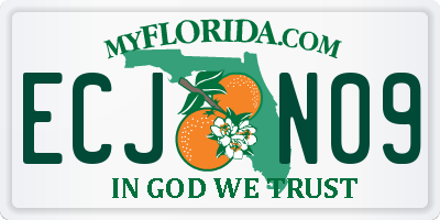 FL license plate ECJN09