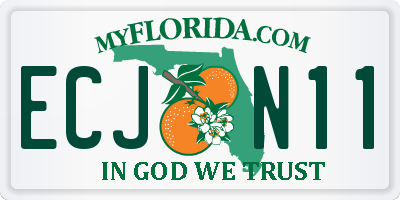 FL license plate ECJN11