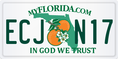 FL license plate ECJN17