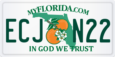 FL license plate ECJN22