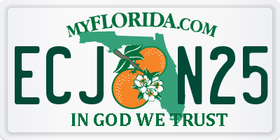 FL license plate ECJN25