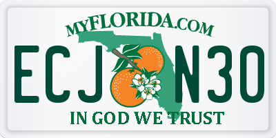 FL license plate ECJN30