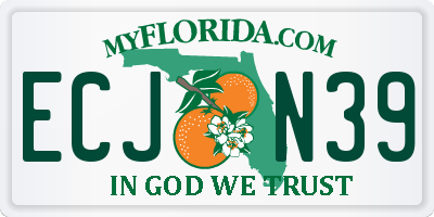 FL license plate ECJN39