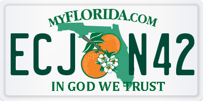 FL license plate ECJN42