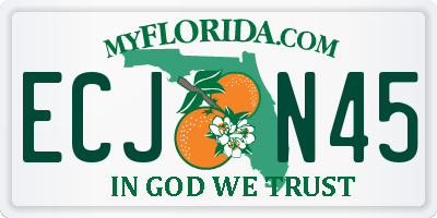 FL license plate ECJN45
