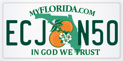FL license plate ECJN50