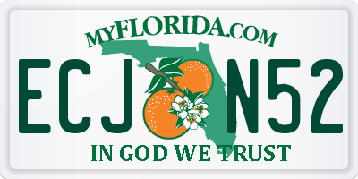 FL license plate ECJN52