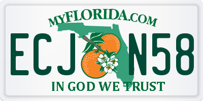 FL license plate ECJN58