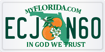 FL license plate ECJN60