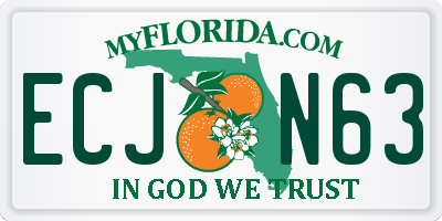 FL license plate ECJN63