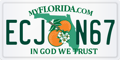 FL license plate ECJN67
