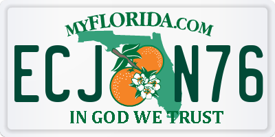 FL license plate ECJN76