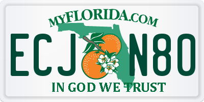 FL license plate ECJN80