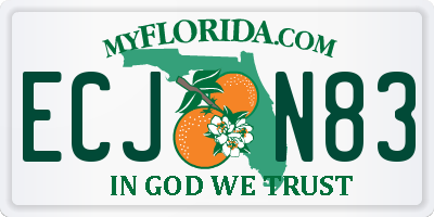 FL license plate ECJN83