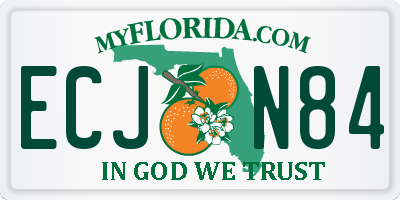 FL license plate ECJN84