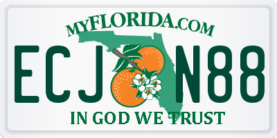 FL license plate ECJN88