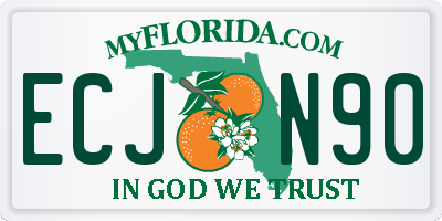 FL license plate ECJN90