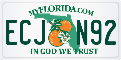 FL license plate ECJN92