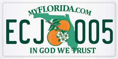 FL license plate ECJO05
