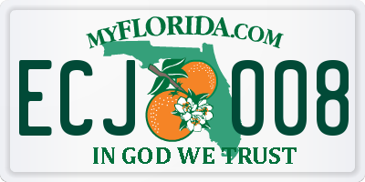 FL license plate ECJO08