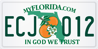 FL license plate ECJO12