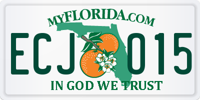 FL license plate ECJO15