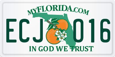 FL license plate ECJO16