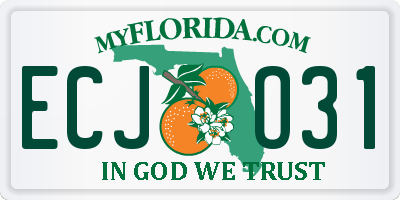 FL license plate ECJO31