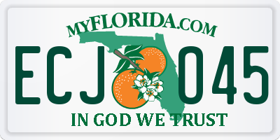 FL license plate ECJO45