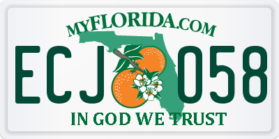 FL license plate ECJO58
